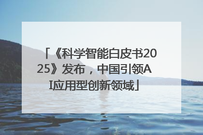 《科学智能白皮书2025》发布，中国引领AI应用型创新领域