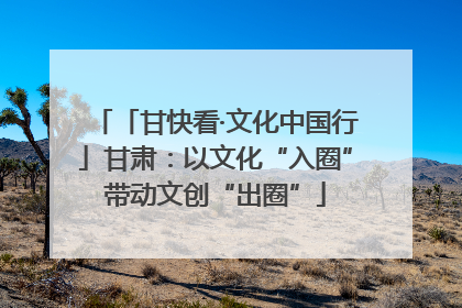「甘快看·文化中国行」甘肃：以文化“入圈”带动文创“出圈”
