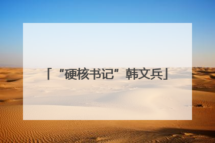 “硬核书记”韩文兵
