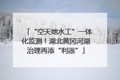 “空天地水工”一体化监测！湖北黄冈河湖治理再添“利器”