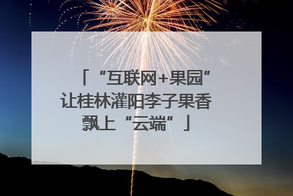 “互联网+果园”让桂林灌阳李子果香飘上“云端”