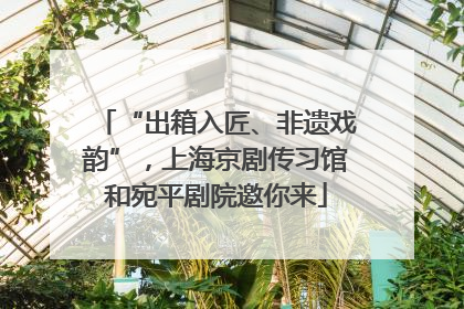 “出箱入匠、非遗戏韵”，上海京剧传习馆和宛平剧院邀你来