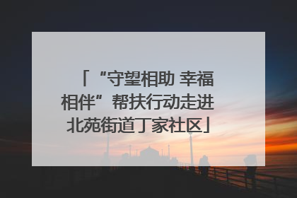 “守望相助 幸福相伴”帮扶行动走进北苑街道丁家社区