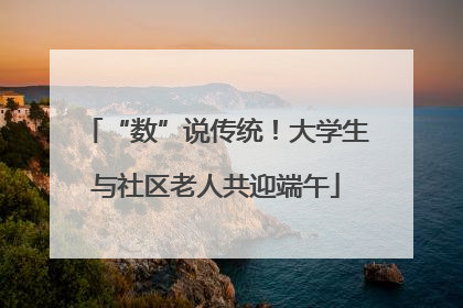 “数”说传统！大学生与社区老人共迎端午