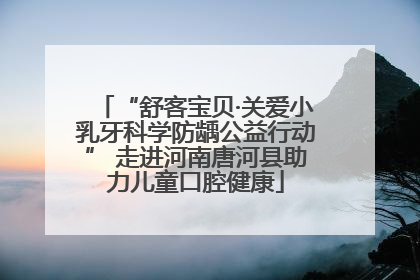 “舒客宝贝·关爱小乳牙科学防龋公益行动” 走进河南唐河县助力儿童口腔健康