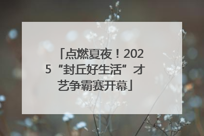 点燃夏夜！2025“封丘好生活”才艺争霸赛开幕