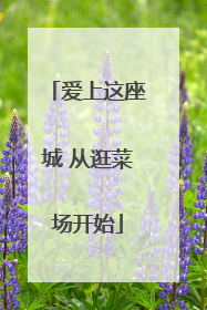 爱上这座城 从逛菜场开始