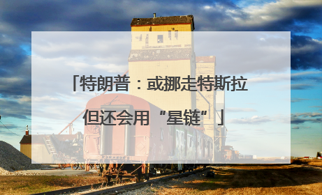 特朗普：或挪走特斯拉 但还会用“星链”