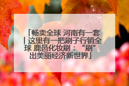 畅卖全球 河南有一套丨这里有一把刷子行销全球 鹿邑化妆刷：“刷”出美丽经济新世界