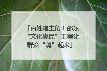 百姓唱主角！邵东“文化惠民”工程让群众“嗨”起来