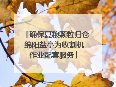 确保夏粮颗粒归仓 绵阳盐亭为收割机作业配套服务