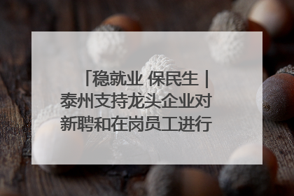 稳就业 保民生｜泰州支持龙头企业对新聘和在岗员工进行实训——到岗就能用 用了就见效