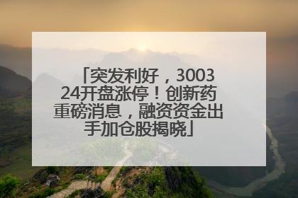 突发利好，300324开盘涨停！创新药重磅消息，融资资金出手加仓股揭晓