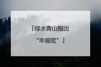 绿水青山酿出“幸福蜜”