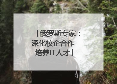 俄罗斯专家：深化校企合作 培养IT人才