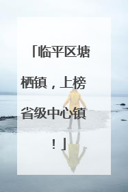 临平区塘栖镇，上榜省级中心镇！