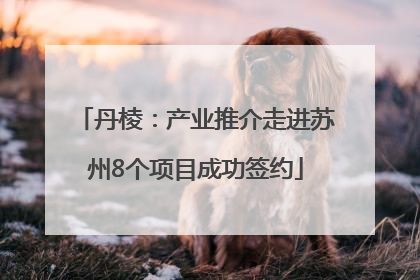 丹棱：产业推介走进苏州8个项目成功签约