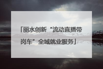 丽水创新“流动直播带岗车”全域就业服务