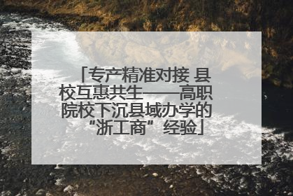 专产精准对接 县校互惠共生——高职院校下沉县域办学的“浙工商”经验