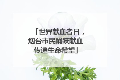 世界献血者日，烟台市民踊跃献血传递生命希望