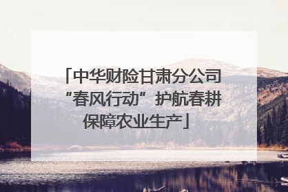 中华财险甘肃分公司“春风行动”护航春耕 保障农业生产