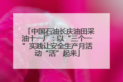中国石油长庆油田采油十一厂：以“三个一”实践让安全生产月活动“活”起来