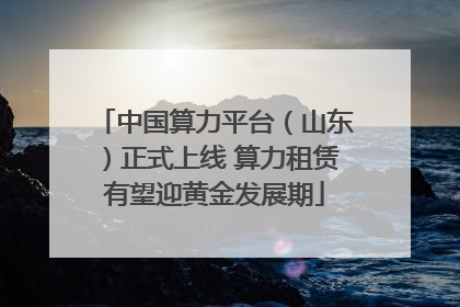 中国算力平台（山东）正式上线 算力租赁有望迎黄金发展期
