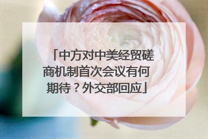 中方对中美经贸磋商机制首次会议有何期待？外交部回应