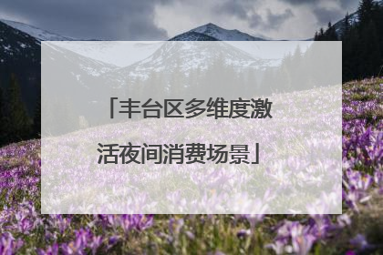 丰台区多维度激活夜间消费场景