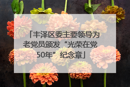 丰泽区委主要领导为老党员颁发“光荣在党50年”纪念章