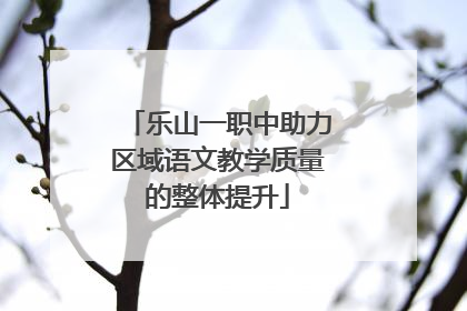 乐山一职中助力区域语文教学质量的整体提升