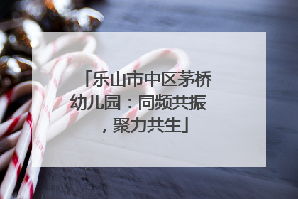 乐山市中区茅桥幼儿园：同频共振，聚力共生
