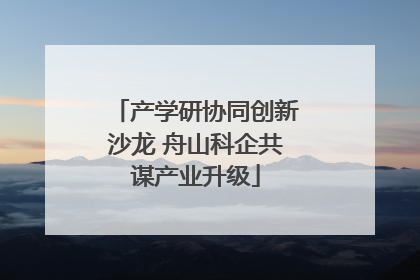 产学研协同创新沙龙 舟山科企共谋产业升级
