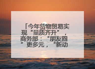 今年货物贸易实现“量质齐升”，商务部：“朋友圈”更多元，“新动能”加快集聚