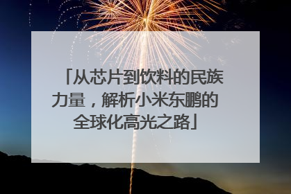 从芯片到饮料的民族力量，解析小米东鹏的全球化高光之路