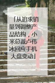 从追求销量到调整产品结构，小米总裁卢伟冰回应手机大盘变动