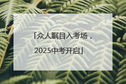 众人瞩目入考场，2025中考开启