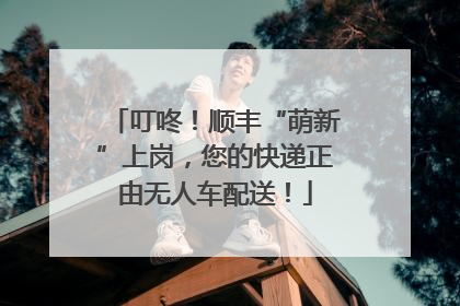 叮咚！顺丰“萌新”上岗，您的快递正由无人车配送！