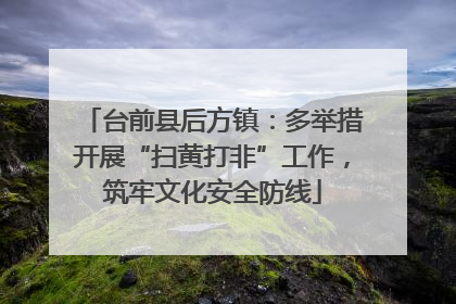 台前县后方镇：多举措开展“扫黄打非”工作，筑牢文化安全防线