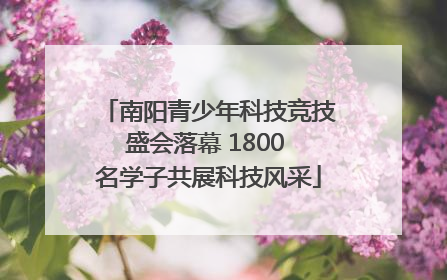 南阳青少年科技竞技盛会落幕 1800 名学子共展科技风采