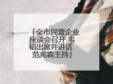 全市民营企业座谈会召开 韦韬出席并讲话 范兆森主持