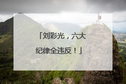 刘彩光，六大纪律全违反！