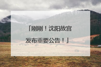 刚刚！沈阳故宫发布重要公告！