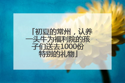 初夏的常州，认养一头牛为福利院的孩子们送去1000份特别的礼物
