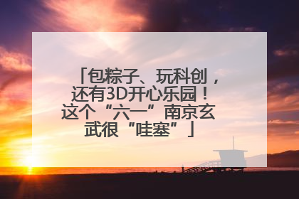 包粽子、玩科创，还有3D开心乐园！这个“六一”南京玄武很“哇塞”