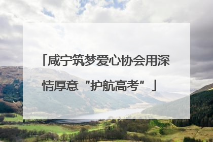 咸宁筑梦爱心协会用深情厚意“护航高考”