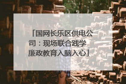 国网长乐区供电公司：现场联合践学 廉政教育入脑入心
