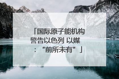 国际原子能机构警告以色列 以媒：“前所未有”