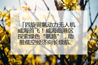 四旋翼氢动力无人机威海首飞！威海临港区探索绿色“氢路”，助推低空经济向长续航、大载重“进化”