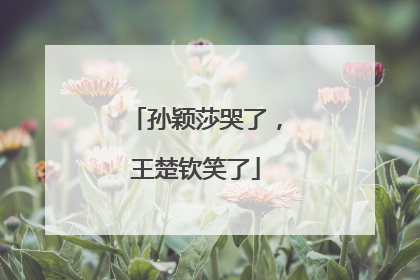 孙颖莎哭了，王楚钦笑了